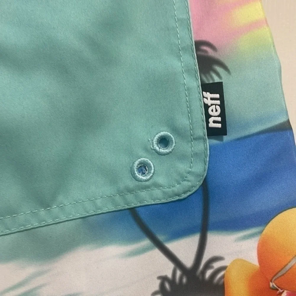 Neff Mens Vlly Hot Tub duck blue swim wear NWT Sz Large